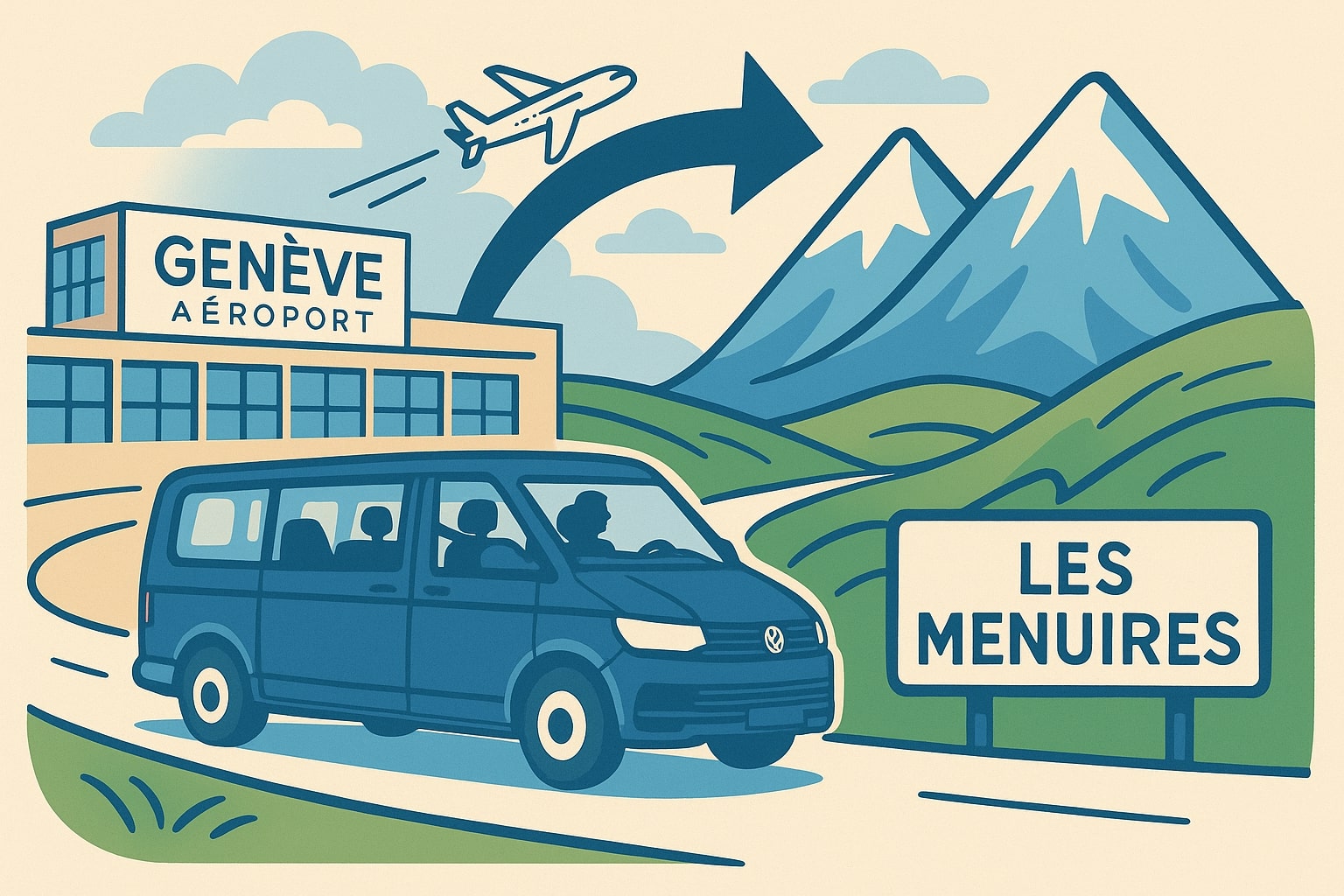 Geneva airport to les menuires transfer